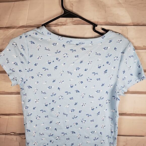 NWT Girls Art Class Light Blue Ribbed Shirt size XL short sleeve - Picture 5 of 7